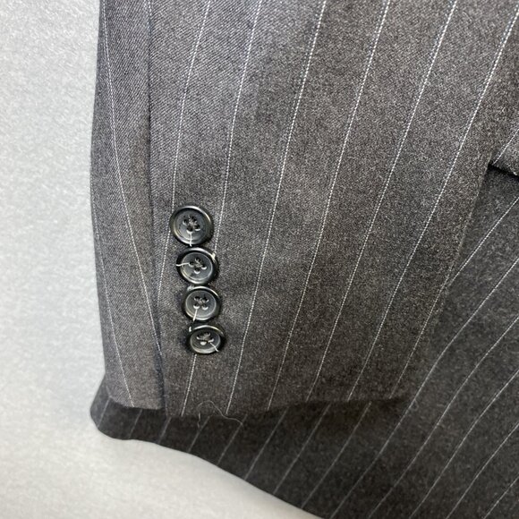Brooks Brothers 1818 Regent Ethomas Jacket 41R Gray Striped 3 Button Italy Wool - Picture 2 of 16